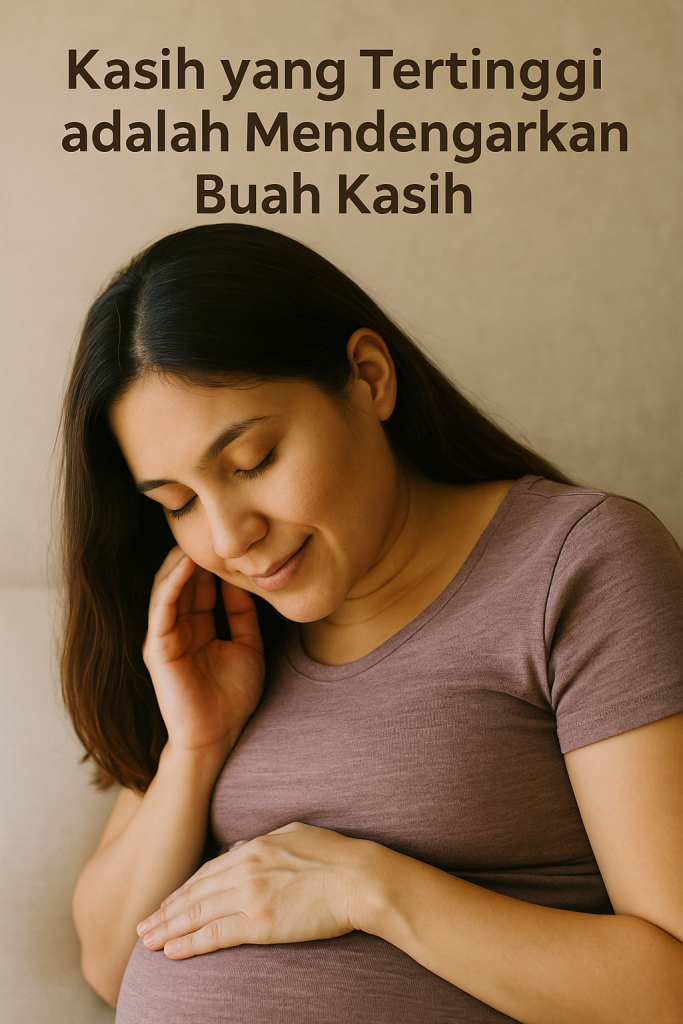 Kasih yang Tertinggi adalah Mendengarkan Buah Kasih: Dalam Konteks Komunikasi Jiwa antara Ibu dan Janin Kasih yang Tertinggi adalah Mendengarkan Buah Kasih: Dalam Konteks Komunikasi Jiwa antara Ibu dan Janin